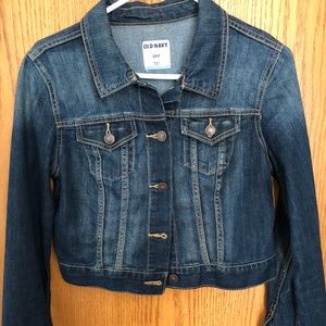 Cropped jean jacket